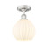 Ballston One Light Semi-Flush Mount in Antique Brass (405|516-1C-AB-G1215-8)