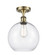 Ballston One Light Semi-Flush Mount in Antique Brass (405|516-1C-AB-G122-10)