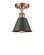 Ballston LED Semi-Flush Mount in Antique Copper (405|516-1C-AC-M8-BK-LED)