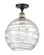 Ballston LED Semi-Flush Mount in Black Antique Brass (405|516-1C-BAB-G1213-12-LED)