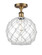 Ballston One Light Semi-Flush Mount in Brushed Brass (405|516-1C-BB-G122-10RW)