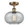 Ballston One Light Semi-Flush Mount in Brushed Brass (405|516-1C-BB-G247)