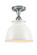 Ballston One Light Semi-Flush Mount in Polished Chrome (405|516-1C-PC-M14-W)