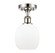 Ballston One Light Semi-Flush Mount in Polished Nickel (405|516-1C-PN-G101)