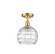 Ballston One Light Semi-Flush Mount in Satin Gold (405|516-1C-SG-G1213-8)