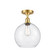 Ballston One Light Semi-Flush Mount in Satin Gold (405|516-1C-SG-G124-10)