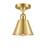 Ballston LED Semi-Flush Mount in Satin Gold (405|516-1C-SG-M8-LED)