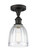 Ballston LED Semi-Flush Mount in Brushed Satin Nickel (405|516-1C-SN-G442-LED)
