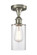 Ballston One Light Semi-Flush Mount in Brushed Satin Nickel (405|516-1C-SN-G802)