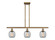 Ballston Three Light Island Pendant in Brushed Brass (405|516-3I-BB-G104)