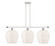 Ballston Three Light Island Pendant in White Polished Chrome (405|516-3I-WPC-G461-12)