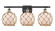 Ballston LED Bath Vanity in Black Antique Brass (405|516-3W-BAB-G121-8RB-LED)