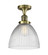 Franklin Restoration LED Semi-Flush Mount in Antique Brass (405|517-1CH-AB-G222-LED)