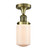Franklin Restoration LED Semi-Flush Mount in Antique Brass (405|517-1CH-AB-G311-LED)