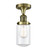 Franklin Restoration LED Semi-Flush Mount in Antique Brass (405|517-1CH-AB-G312-LED)
