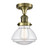 Franklin Restoration One Light Semi-Flush Mount in Antique Brass (405|517-1CH-AB-G322)