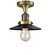 Franklin Restoration LED Semi-Flush Mount in Antique Brass (405|517-1CH-AB-M6-LED)