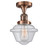 Franklin Restoration One Light Semi-Flush Mount in Antique Copper (405|517-1CH-AC-G534)