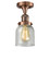 Franklin Restoration One Light Semi-Flush Mount in Antique Copper (405|517-1CH-AC-G54)