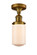 Franklin Restoration LED Semi-Flush Mount in Brushed Brass (405|517-1CH-BB-G311-LED)