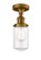 Franklin Restoration One Light Semi-Flush Mount in Brushed Brass (405|517-1CH-BB-G312)