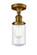 Franklin Restoration One Light Semi-Flush Mount in Brushed Brass (405|517-1CH-BB-G314)