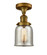 Franklin Restoration LED Semi-Flush Mount in Brushed Brass (405|517-1CH-BB-G58-LED)