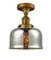 Franklin Restoration One Light Semi-Flush Mount in Brushed Brass (405|517-1CH-BB-G78)