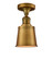 Franklin Restoration One Light Semi-Flush Mount in Brushed Brass (405|517-1CH-BB-M9-BB)