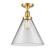 Franklin Restoration One Light Semi-Flush Mount in Satin Gold (405|517-1CH-SG-G42-L)