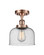 Ballston Urban One Light Semi-Flush Mount in Antique Copper (405|916-1C-AC-G74)