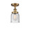 Ballston Urban One Light Semi-Flush Mount in Brushed Brass (405|916-1C-BB-G54)