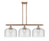 Ballston Urban Three Light Island Pendant in Antique Copper (405|916-3I-AC-G74-L)