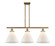 Ballston Urban LED Island Pendant in Brushed Brass (405|916-3I-BB-G41-L)