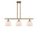 Ballston Urban Three Light Island Pendant in Brushed Brass (405|916-3I-BB-G71)