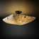 Alabaster Rocks Three Light Semi-Flush Mount in Matte Black (102|ALR-9651-25-MBLK-F6)