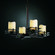 CandleAria Four Light Chandelier in Dark Bronze (102|CNDL-8100-14-CREM-DBRZ)