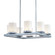 Fusion LED Outdoor Chandelier in Brushed Nickel (102|FSN-7519W-OPAL-NCKL)