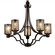 Fusion Five Light Chandelier in Dark Bronze (102|FSN-8500-10-MROR-DBRZ)