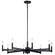 Erzo Eight Light Chandelier in Black (12|43857BK)