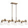 Aivian Eight Light Linear Chandelier in Weathered Brass (12|52400WBR)