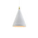 Dorothy One Light Pendant in White With Gold Detail (347|492722-WH/GD)