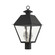 Wentworth Three Light Outdoor Post Top Lantern in Black w/ Brushed Nickel Cluster (107|27219-04)