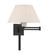 Swing Arm Wall Lamps One Light Swing Arm Wall Lamp in Black w/ Brushed Nickel (107|40038-04)