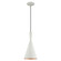 Waldorf One Light Mini Pendant in White w/ Brushed Nickels (107|41185-03)