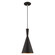 Waldorf One Light Mini Pendant in Black w/ Brushed Nickels (107|41185-04)