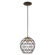 Geometrix One Light Mini Pendant in Bronze w/ Antique Brass (107|41326-07)