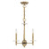 Bennington Three Light Mini Chandelier in Antique Brass w/ Bronze (107|42703-01)