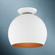 Piedmont One Light Semi-Flush Mount in White w/ Brushed Nickels (107|43390-03)