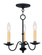 Heritage Three Light Mini Chandelier in Black (107|4463-04)